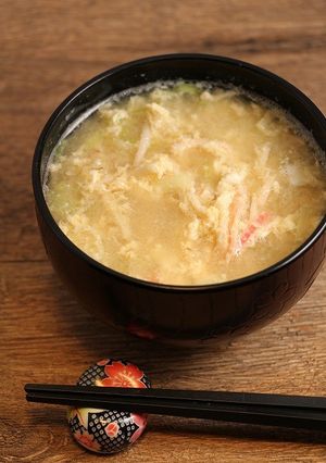 簡単！かにかま☆かに玉お味噌汁-レシピのメイン写真