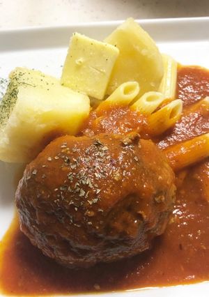 煮込みハンバーグ-レシピのメイン写真