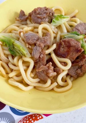 ジンギスカンうどん。-レシピのメイン写真