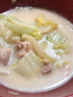 無水フライパンで鶏肉やわらか豆乳スープ-レシピのメイン写真