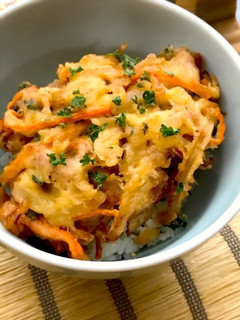 豚こまかき揚げ丼♪-レシピのメイン写真