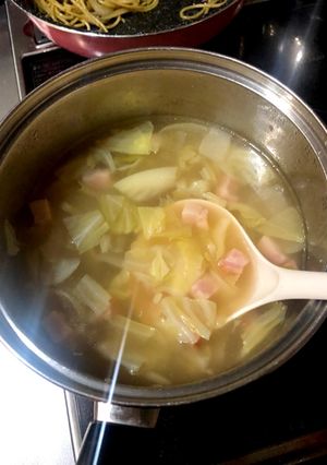 鶏ハムの残り汁でコンソメスープ☆-レシピのメイン写真