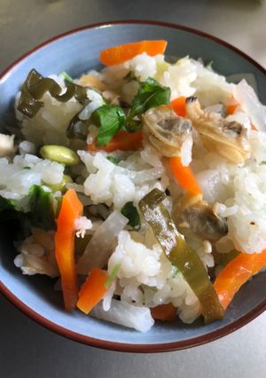 あさりと枝豆の野菜たっぷり炊き込みご飯-レシピのメイン写真