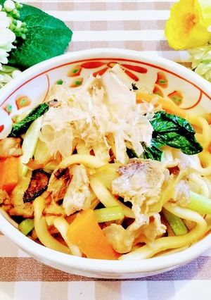 バター醤油でコク旨焼きうどん♪-レシピのメイン写真