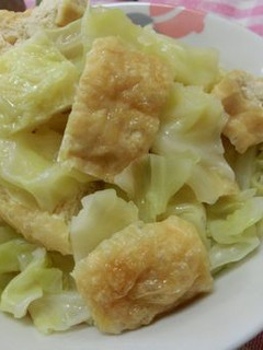 10分☆キャベツと油揚げのシャンタン煮-レシピのメイン写真