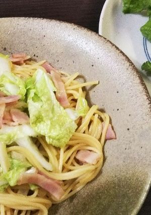 白菜とベーコンのバター醤油パスタ-レシピのメイン写真