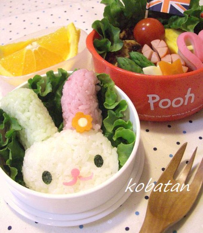 ウサハナのお弁当（キャラ弁） by こばたん 【クックパッド】 簡単