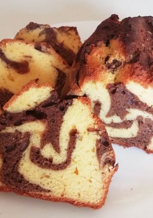 ココアのマーブルパウンドケーキ-レシピのメイン写真