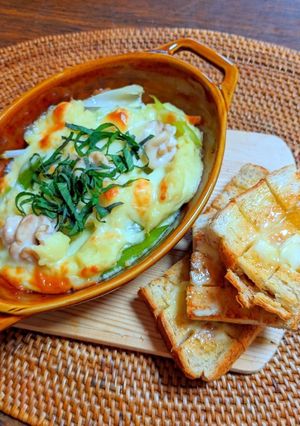 白子の豆乳味噌グラタン と ブルスケッタ-レシピのメイン写真