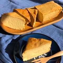 รูปของ さつまいもの黒糖チーズケーキ