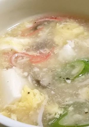 トロトロ～♪カニカマ豆腐卵スープ-レシピのメイン写真