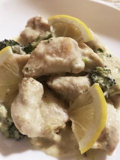 鷄むね肉とブロッコリーの豆乳レモン煮-レシピのメイン写真