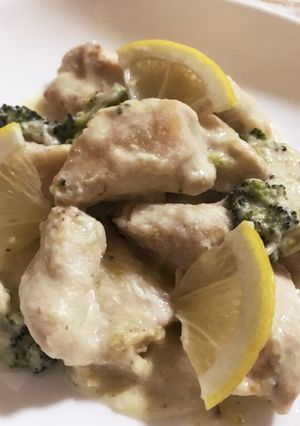 鷄むね肉とブロッコリーの豆乳レモン煮-レシピのメイン写真
