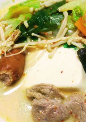 辛味噌豆乳鍋-レシピのメイン写真