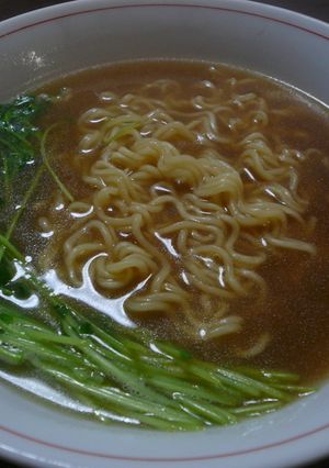 豆苗ラーメン(インスタント）-レシピのメイン写真