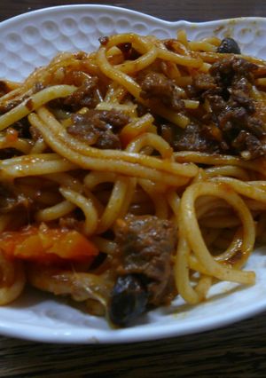 ハヤシソース残りでボロネーゼ風パスタ-レシピのメイン写真