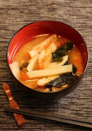 簡単！野菜天とじゃがいものお味噌汁-レシピのメイン写真