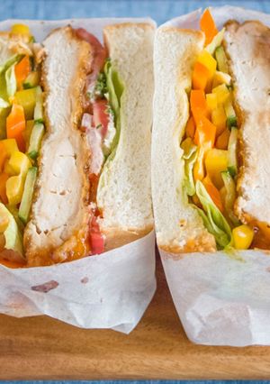 野菜たっぷり☆照り焼きチキンサンド-レシピのメイン写真