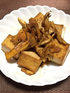 厚揚げと舞茸炒め!(^^)!-レシピのメイン写真