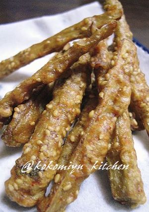 ごぼうｽﾃｨｯｸ☆大葉ﾆﾝﾆｸしょう油編-レシピのメイン写真