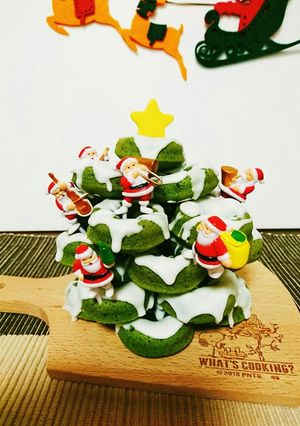 焼きドーナツで作る⭐ミニXmasツリー-レシピのメイン写真