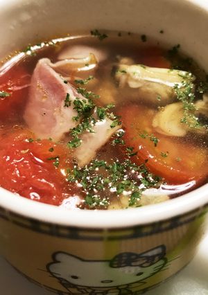 アサリたっぷりのトマトスープ-レシピのメイン写真