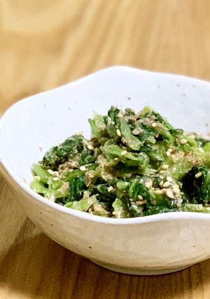 広島菜（間引き菜）の胡麻和え-レシピのメイン写真