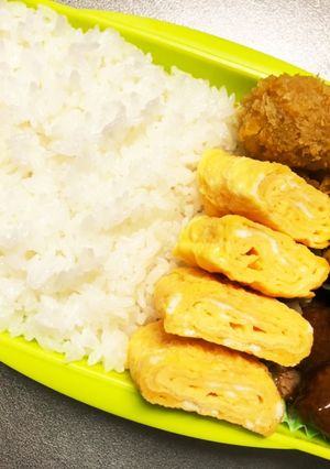 旦那弁当327♥かぼちゃコロッケ弁当！-レシピのメイン写真