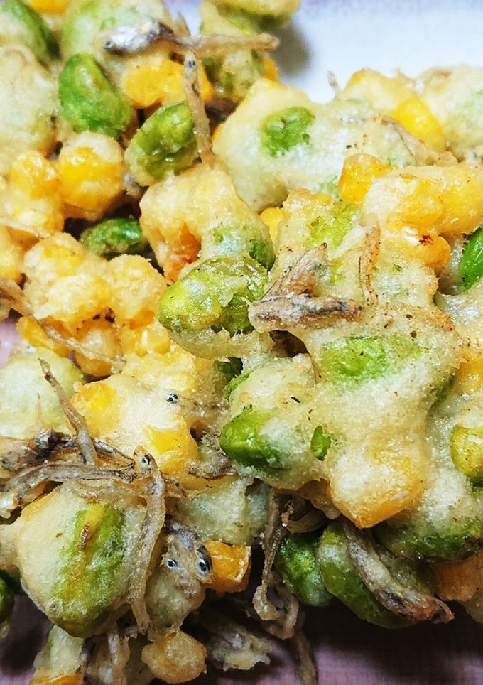 枝豆とコーンとじゃこのかき揚げ-レシピのメイン写真