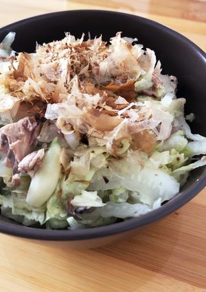 栄養たっぷり♡簡単✧白菜と鯖缶の温サラダ-レシピのメイン写真
