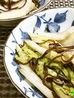 すぐできる☆白菜の塩昆布漬け-レシピのメイン写真