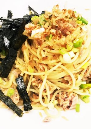 ポン酢とツナとネギのパスタ-レシピのメイン写真