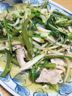 空芯菜と豚肉炒め-レシピのメイン写真