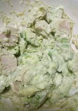 アボカドと魚肉ソーセージのワサビマヨ和え-レシピのメイン写真