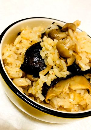 きのこと七味で炊き込みご飯-レシピのメイン写真