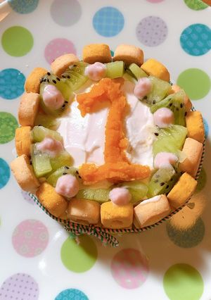 超簡単‼︎１歳のお誕生日ケーキ-レシピのメイン写真