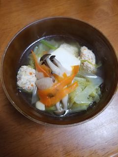 白菜と鶏団子のお鍋-レシピのメイン写真