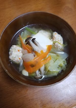 白菜と鶏団子のお鍋-レシピのメイン写真