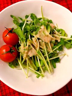 忙しい朝に♡豆苗の超簡単サラダ-レシピのメイン写真