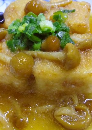 【病院】揚げ豆腐なめこみぞれあん【給食】-レシピのメイン写真