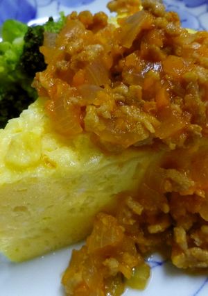 【病院】オムレツミートソース【給食】-レシピのメイン写真