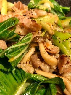 豚バラときのこの青菜炒め-レシピのメイン写真