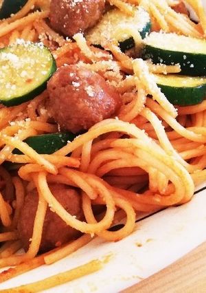 ミートボールのナポリタン♡-レシピのメイン写真