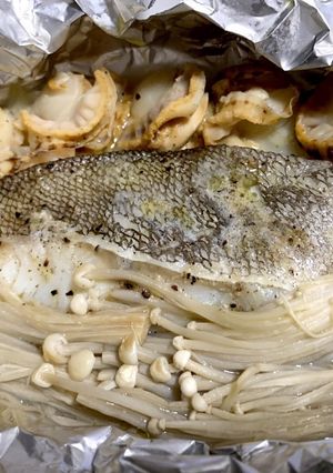 "タラとホタテのバターホイル焼き"-レシピのメイン写真