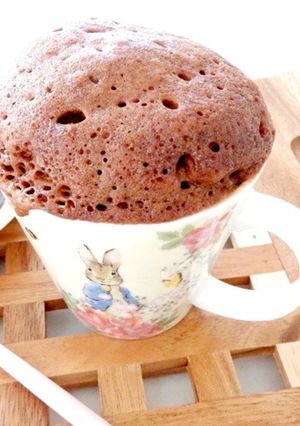 レンチンっ！ふわふわココアシフォンケーキ-レシピのメイン写真