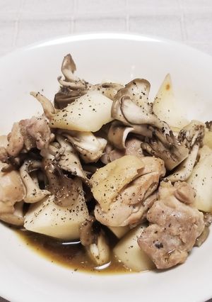 ☆長芋・鶏肉・舞茸♪バター醤油炒め☆-レシピのメイン写真