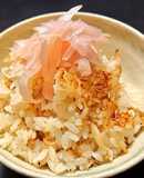 岩下の新生姜 と 小エビの炊き込みごはん