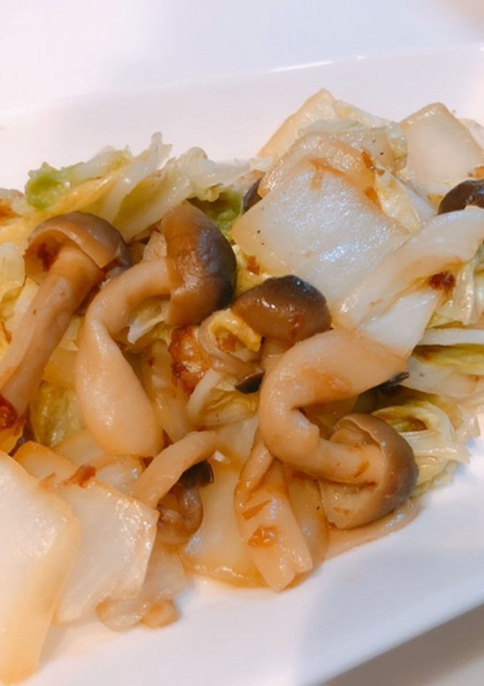 スピード料理！白菜としめじのかつお節炒め-レシピのメイン写真