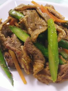 ★ラム肉とアスパラのスパイシー炒め★-レシピのメイン写真