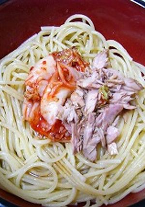 簡単♪ツナキムチパスタ-レシピのメイン写真